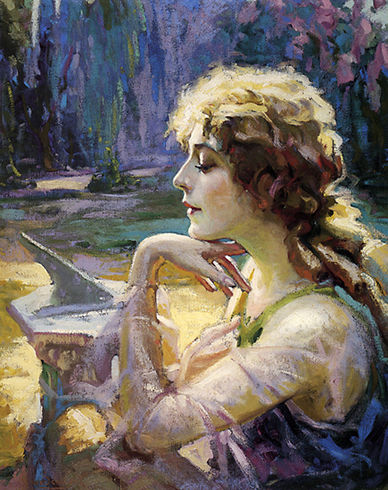 Reading the Sundial (Mary Pickford)